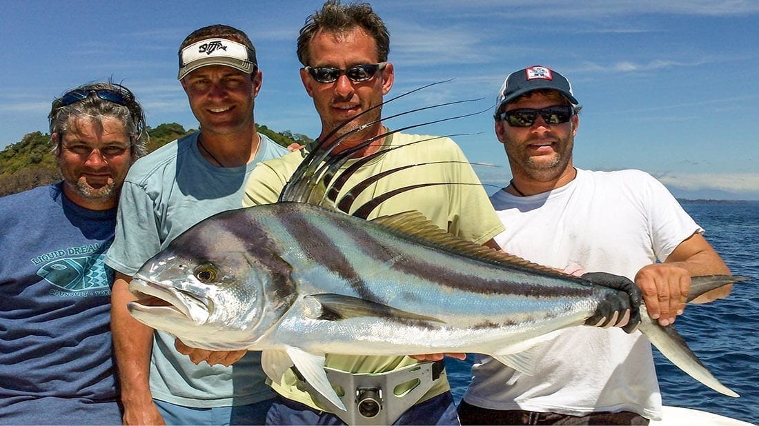 Anglers with a roosterfish
