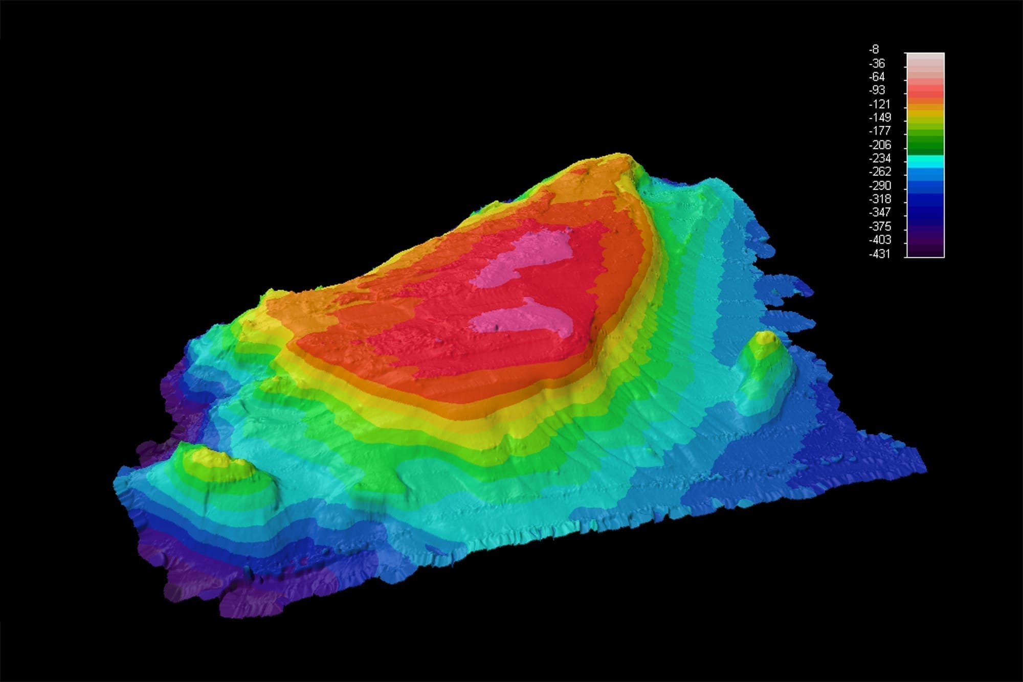 3D rendering of the underwater structure at Hannibal Bank