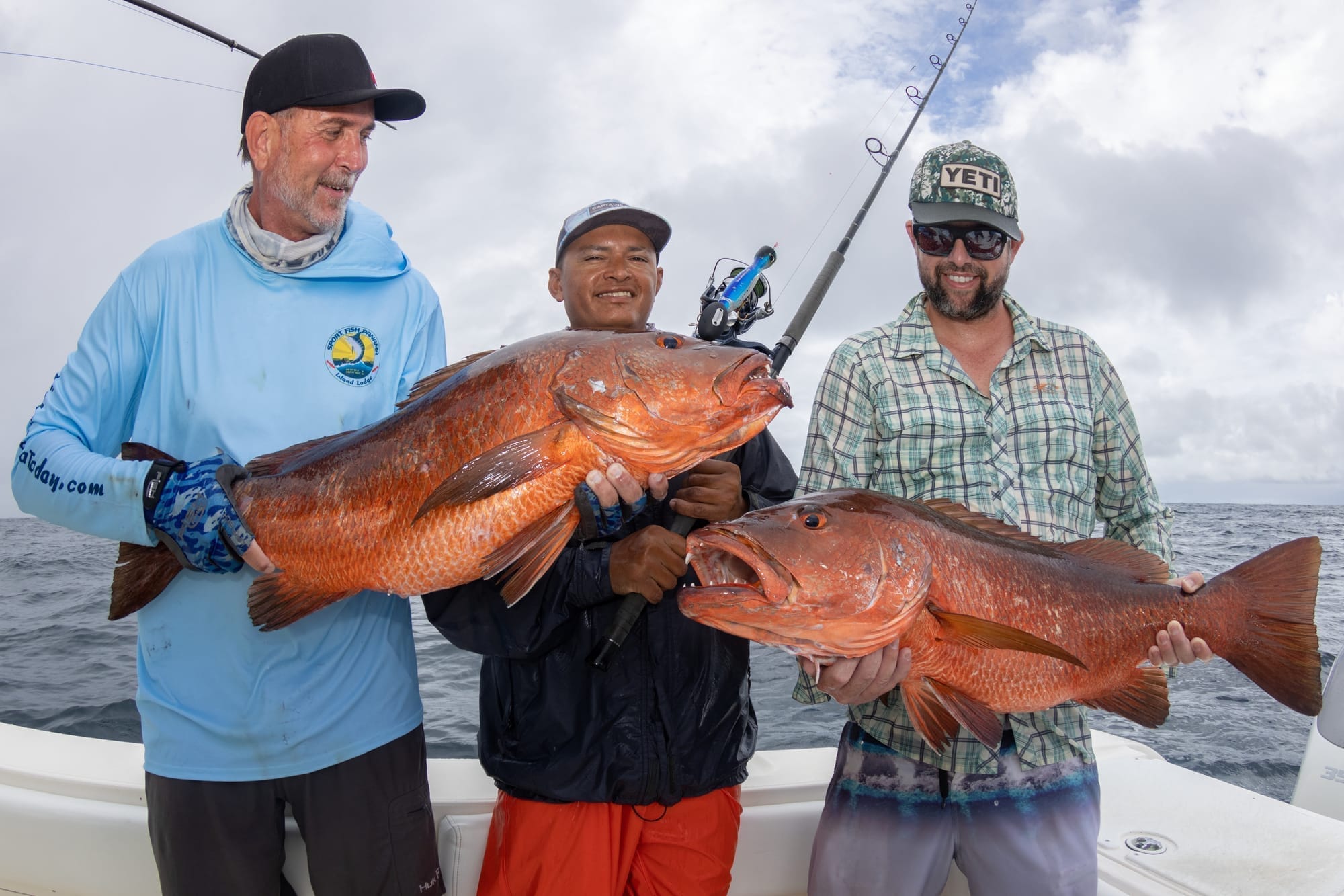 An angler with an inshore catch around the islands