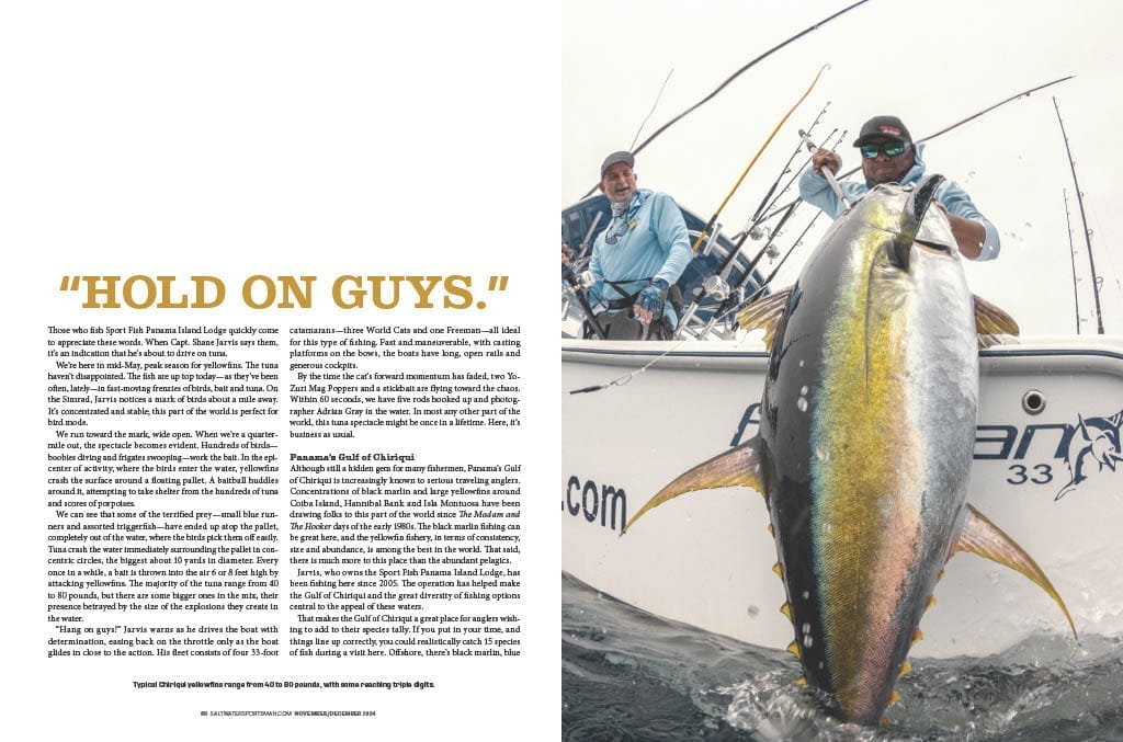 Saltwater Sportsman feature article page