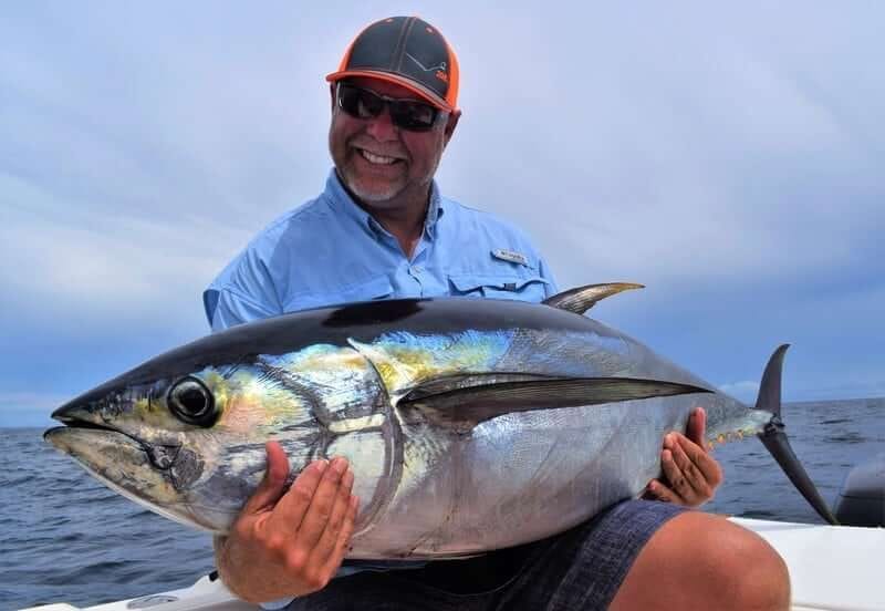 Tuna action offshore in May 2017