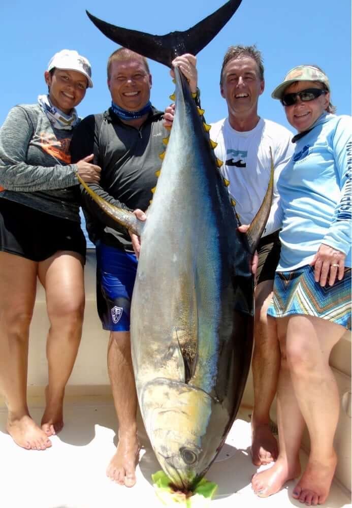 Large yellowfin tuna caught at Sport Fish Panama Island Lodge